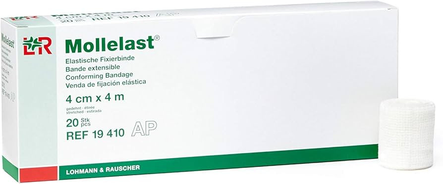Mollelast 4см*4м, хорошо растяжимая фиксирующая повязка Mollelast 4см*4м, хорошо растяжимая фиксирующая повязка