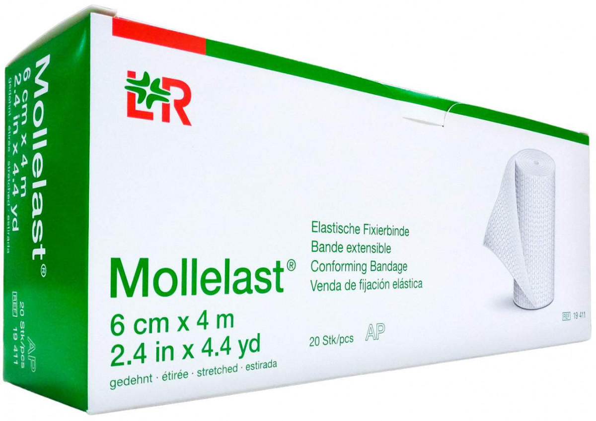 Mollelast 6см*4м, хорошо растяжимая фиксирующая повязка Mollelast 6см*4м, хорошо растяжимая фиксирующая повязка